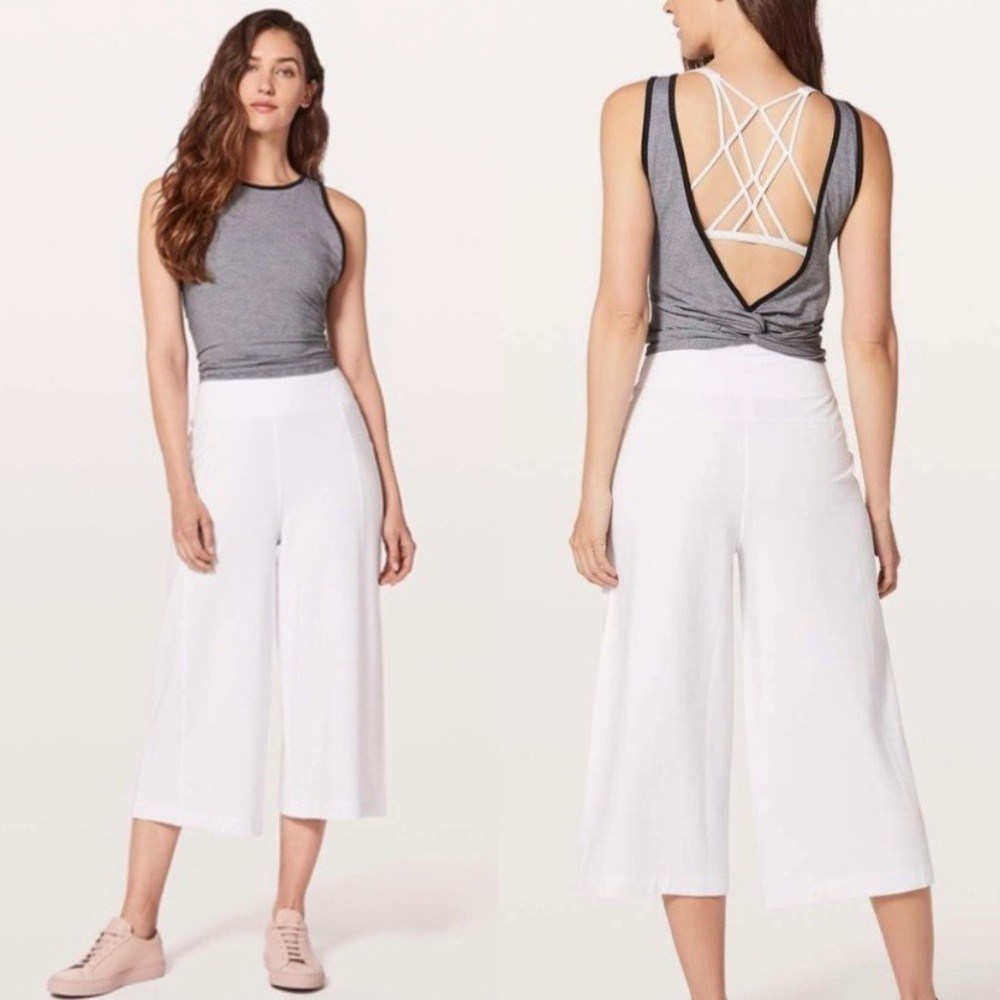 LULULEMON blissed out culottes in white